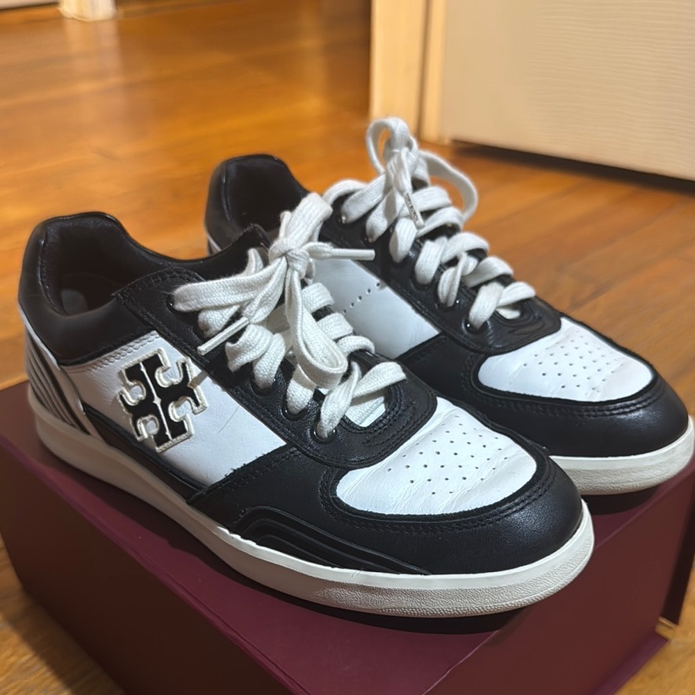Tory Burch Men's Black and White Sneakers